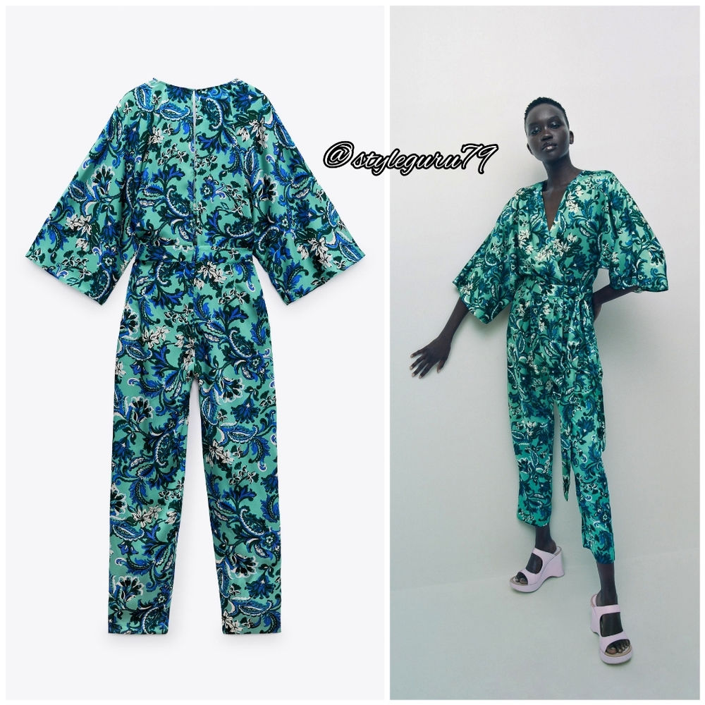 NWT, ZARA, Printed Jumpsuit - Picture 2 of 9
